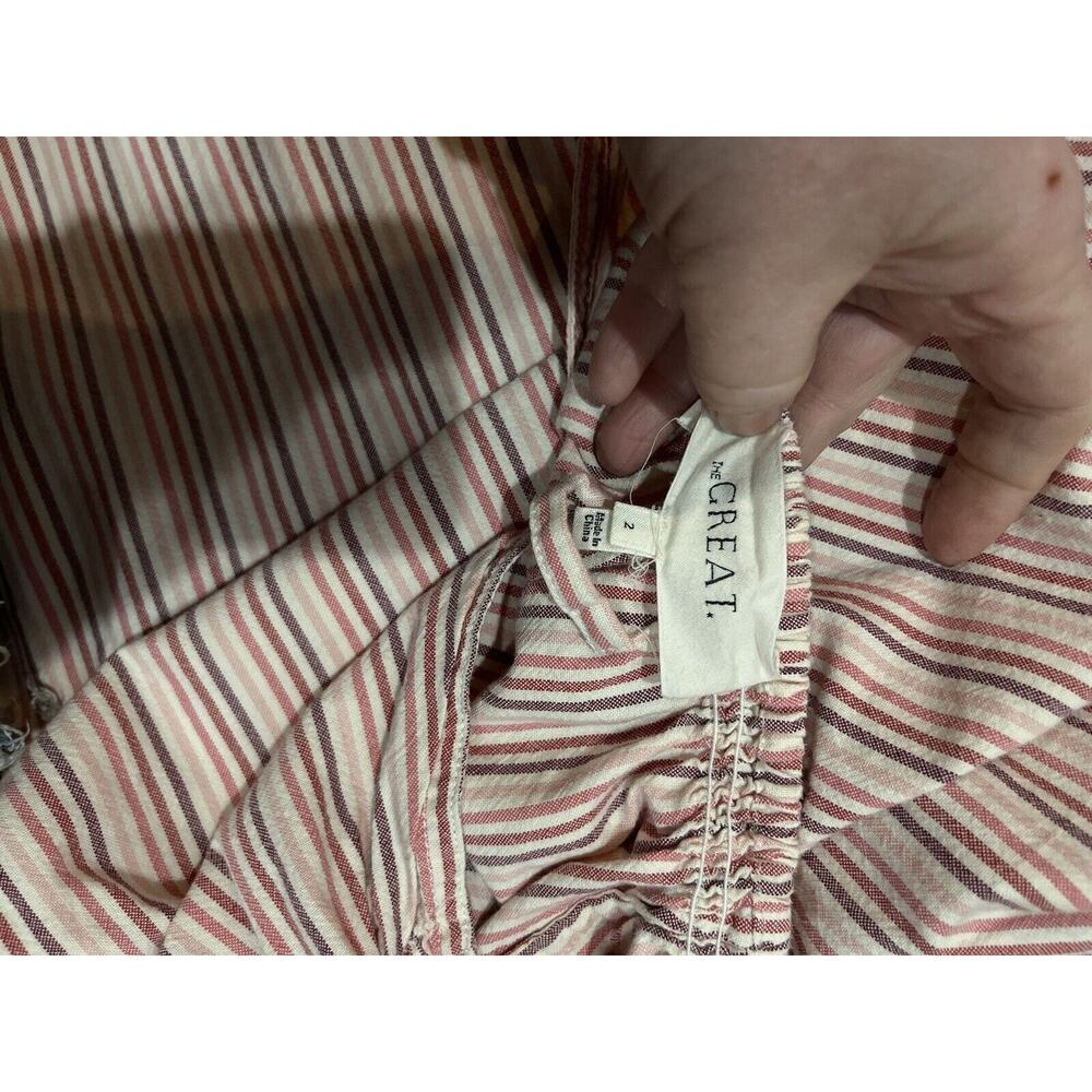 The GREAT Women's Derby Cotton Oversized Midi Dress‎ In Sunset Stripe sz 2 Med - Picture 16 of 16